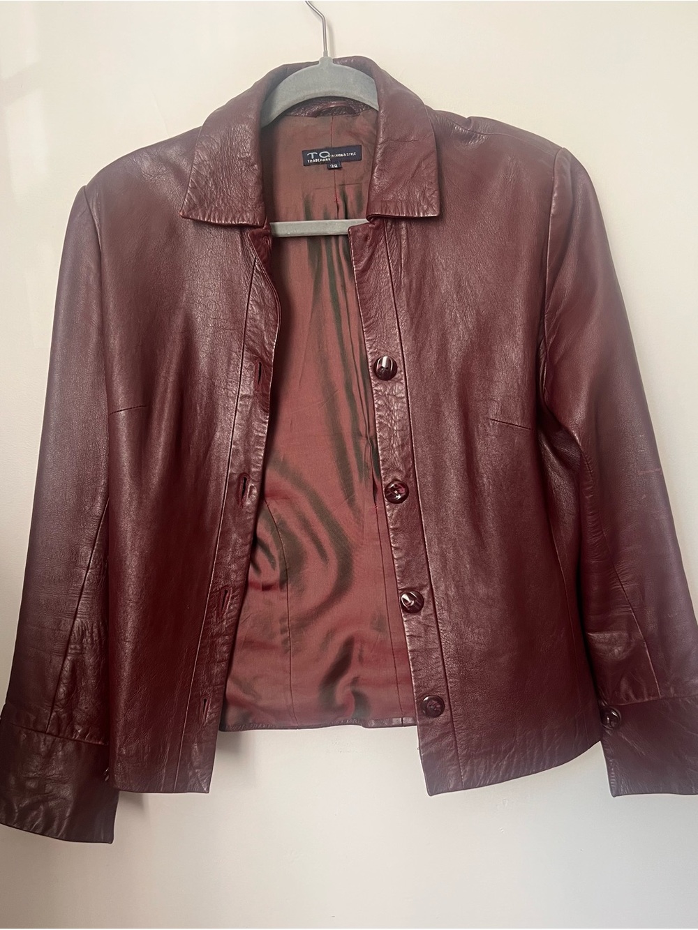 Vintage Y2K Genuine Car Coat Leather Jacket size 38/medium